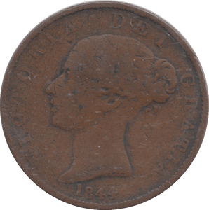 1844 FINE FAIR HALFPENNY - HALFPENNY - Cambridgeshire Coins