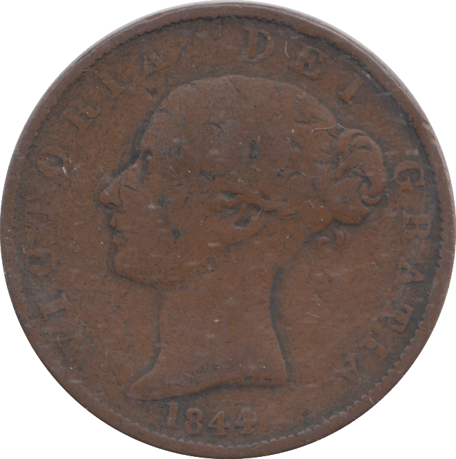 1844 FINE FAIR HALFPENNY - HALFPENNY - Cambridgeshire Coins