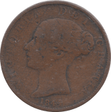 1844 FINE FAIR HALFPENNY - HALFPENNY - Cambridgeshire Coins