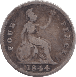 1844 FOURPENCE ( FAIR ) - FOURPENCE - Cambridgeshire Coins