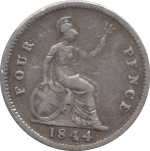 1844 FOURPENCE ( FINE ) - Fourpence - Cambridgeshire Coins