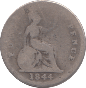 1844 FOURPENCE ( NF ) - FOURPENCE - Cambridgeshire Coins