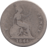 1844 FOURPENCE ( NF ) - FOURPENCE - Cambridgeshire Coins
