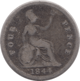 1844 FOURPENCE ( NF ) - MAUNDY FOURPENCE - Cambridgeshire Coins