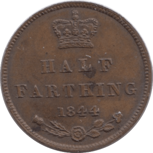 1844 HALF FARTHING ( AUNC ) - Half Farthing - Cambridgeshire Coins