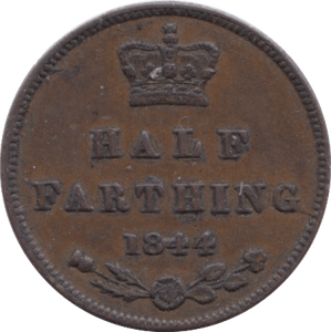 1844 HALF FARTHING ( EF ) 8 - Half Farthing - Cambridgeshire Coins