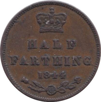 1844 HALF FARTHING ( EF ) 8 - Half Farthing - Cambridgeshire Coins