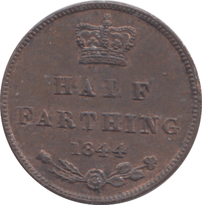 1844 HALF FARTHING ( EF ) - HALF FARTHING - Cambridgeshire Coins