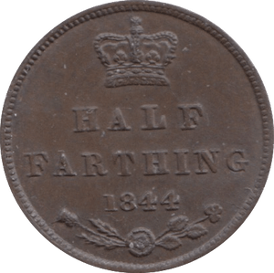 1844 HALF FARTHING ( EF ) - Half Farthing - Cambridgeshire Coins