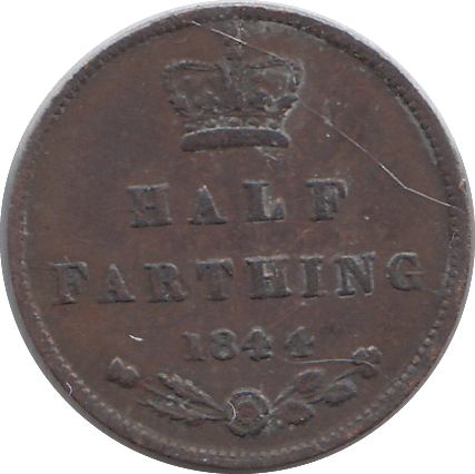 1844 HALF FARTHING F74 ( FINE ) - HALF FARTHING - Cambridgeshire Coins