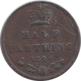 1844 HALF FARTHING F74 ( FINE ) - HALF FARTHING - Cambridgeshire Coins