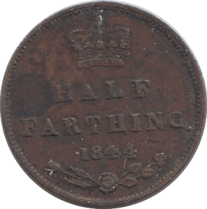 1844 HALF FARTHING F75 ( FINE ) - HALF FARTHING - Cambridgeshire Coins