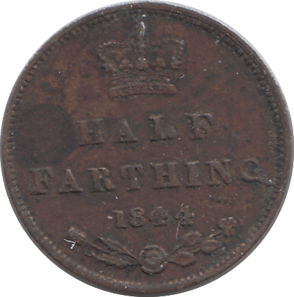 1844 HALF FARTHING F75 ( FINE ) - HALF FARTHING - Cambridgeshire Coins