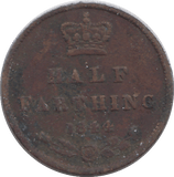 1844 HALF FARTHING F76 ( FINE ) - Cambridgeshire Coins