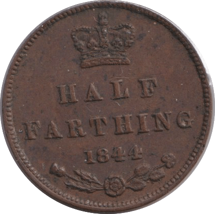 1844 HALF FARTHING ( FINE ) 6 - HALF FARTHING - Cambridgeshire Coins