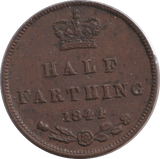 1844 HALF FARTHING ( FINE ) 6 - HALF FARTHING - Cambridgeshire Coins