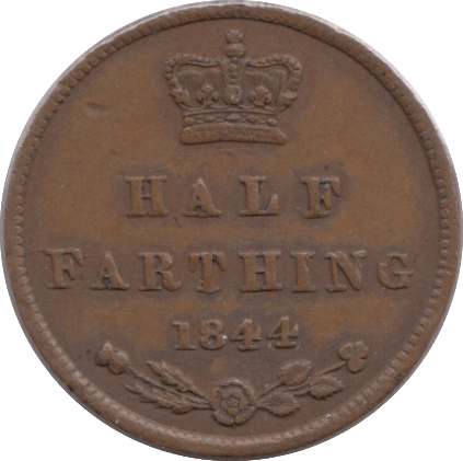 1844 HALF FARTHING ( FINE ) - One Third Farthing - Cambridgeshire Coins