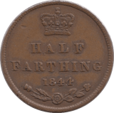 1844 HALF FARTHING ( FINE ) - One Third Farthing - Cambridgeshire Coins