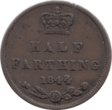 1844 HALF FARTHING ( GF ) - Half Farthing - Cambridgeshire Coins