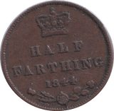 1844 HALF FARTHING ( GF ) - HALF FARTHING - Cambridgeshire Coins