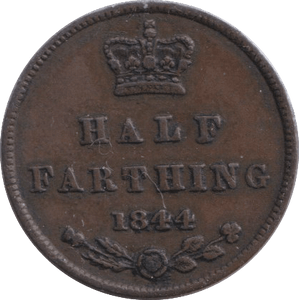 1844 HALF FARTHING ( GVF ) 2 - HALF FARTHING - Cambridgeshire Coins