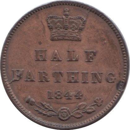 1844 HALF FARTHING ( GVF ) 3 - Half Farthing - Cambridgeshire Coins