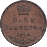 1844 HALF FARTHING ( GVF ) 3 - Half Farthing - Cambridgeshire Coins