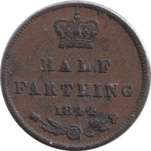 1844 HALF FARTHING ( GVF ) 3 - HALF FARTHING - Cambridgeshire Coins