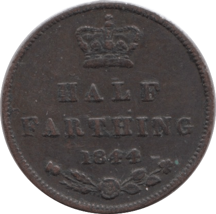 1844 HALF FARTHING ( GVF ) 4 - Half Farthing - Cambridgeshire Coins
