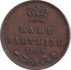 1844 HALF FARTHING ( GVF ) - HALF FARTHING - Cambridgeshire Coins