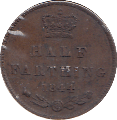 1844 HALF FARTHING ( GVF ) - HALF FARTHING - Cambridgeshire Coins