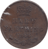 1844 HALF FARTHING ( GVF ) - HALF FARTHING - Cambridgeshire Coins