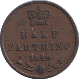 1844 HALF FARTHING ( GVF ) - HALF FARTHING - Cambridgeshire Coins