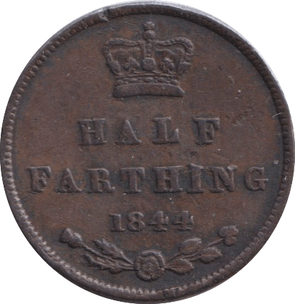 1844 HALF FARTHING ( GVF ) - HALF FARTHING - Cambridgeshire Coins
