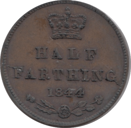 1844 HALF FARTHING ( GVF ) - Half Farthing - Cambridgeshire Coins