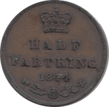 1844 HALF FARTHING ( GVF ) - Half Farthing - Cambridgeshire Coins