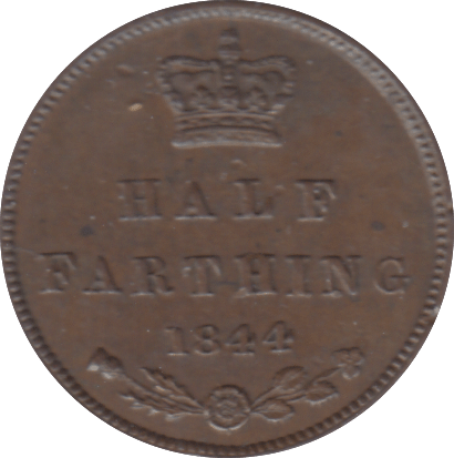 1844 HALF FARTHING ( GVF ) - HALF FARTHING - Cambridgeshire Coins