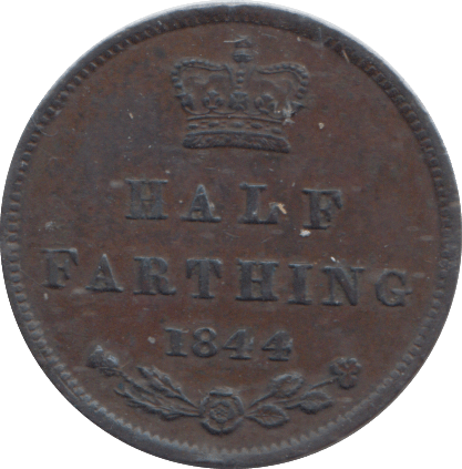 1844 HALF FARTHING ( GVF ) - HALF FARTHING - Cambridgeshire Coins