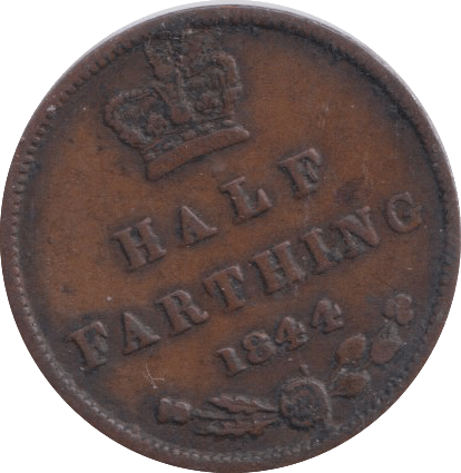 1844 HALF FARTHING ( GVF ) - HALF FARTHING - Cambridgeshire Coins