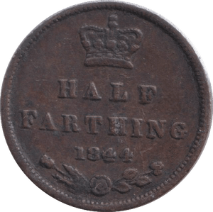 1844 HALF FARTHING ( GVF ) - HALF FARTHING - Cambridgeshire Coins