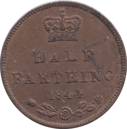 1844 HALF FARTHING ( UNC ) - HALF FARTHING - Cambridgeshire Coins
