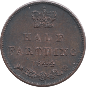 1844 HALF FARTHING ( UNC ) - HALF FARTHING - Cambridgeshire Coins