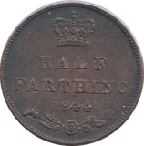 1844 HALF FARTHING ( UNC ) - HALF FARTHING - Cambridgeshire Coins