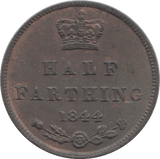 1844 HALF FARTHING ( UNC ) - Half Farthing - Cambridgeshire Coins
