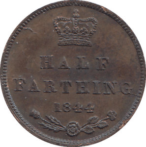 1844 HALF FARTHING ( UNC ) - WORLD COINS - Cambridgeshire Coins