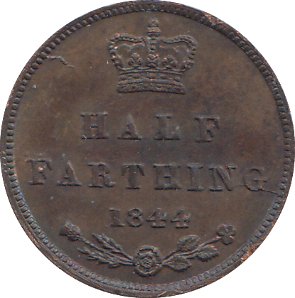 1844 HALF FARTHING ( UNC ) - WORLD COINS - Cambridgeshire Coins
