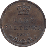 1844 HALF FARTHING ( UNC ) - WORLD COINS - Cambridgeshire Coins