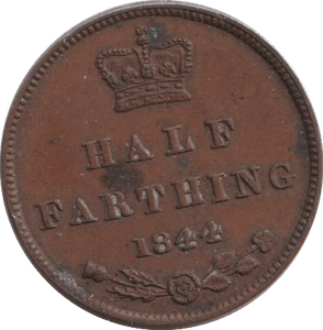 1844 HALF FARTHING ( VF ) - HALF FARTHING - Cambridgeshire Coins