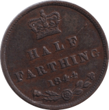 1844 HALF FARTHING ( VF ) - HALF FARTHING - Cambridgeshire Coins