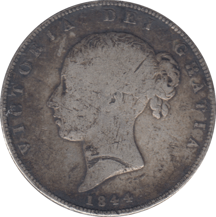 1844 HALFCROWN ( FINE ) - HALFCROWN - Cambridgeshire Coins